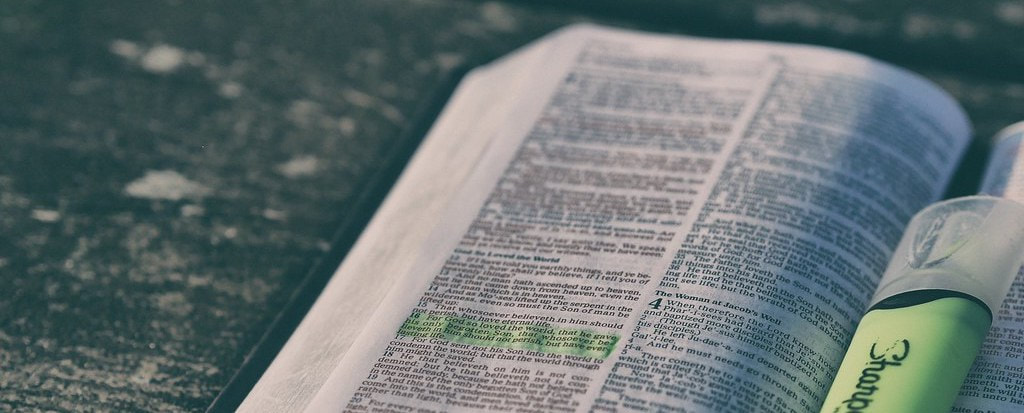 An open Bible